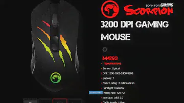 Прецизионная программируемая 7-кнопочная игровая мышь Marvo Scorpion M425G Rainbow — обзор