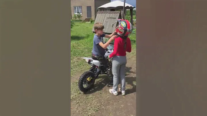 Детский питбайк летом KXD 607