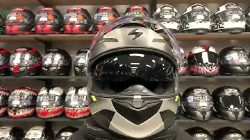 Motorhuis Bakker - Scorpion Exo 1400 Air Attune. Mat Grijs/Zwart/Neon