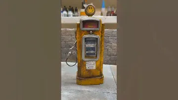 1:12 scale vintage style gas pump.  Model in fusion 360 resin printed  printed Miniatures are fun!